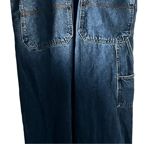 Anchor Blue Vintage Denim Bib Overalls Jeans Men’s Size L - Picture 5 of 10